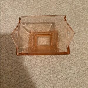 Heisey  Pink Glass Dish art deco design “Pretty in Pink” shipped back from U.K.